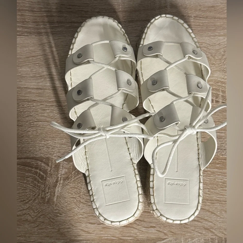 Dolce Vita Cream Espadrille Gladiator Sandals
